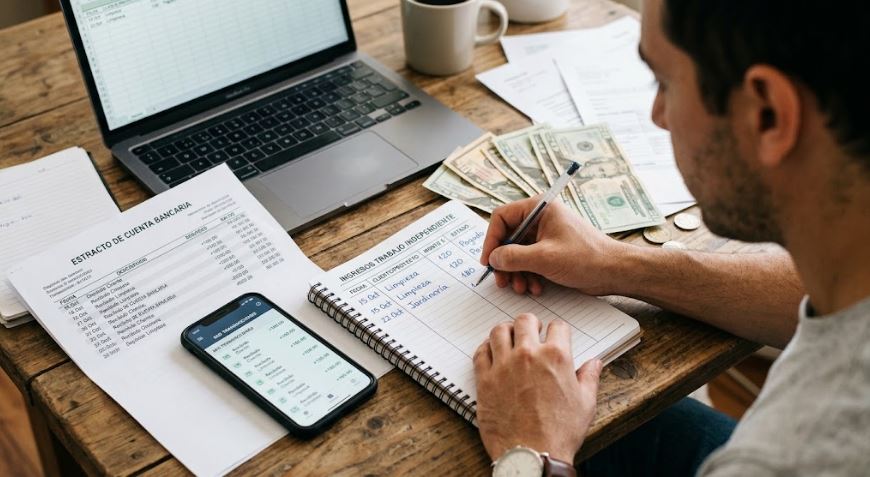 Libreta con cobros en efectivo y por app para declarar ingresos sin 1099