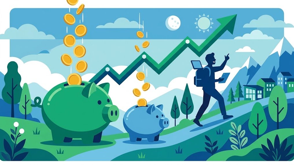 Dos alcancías que comparan SEP IRA vs Solo 401(k) para el retiro de un autónomo.